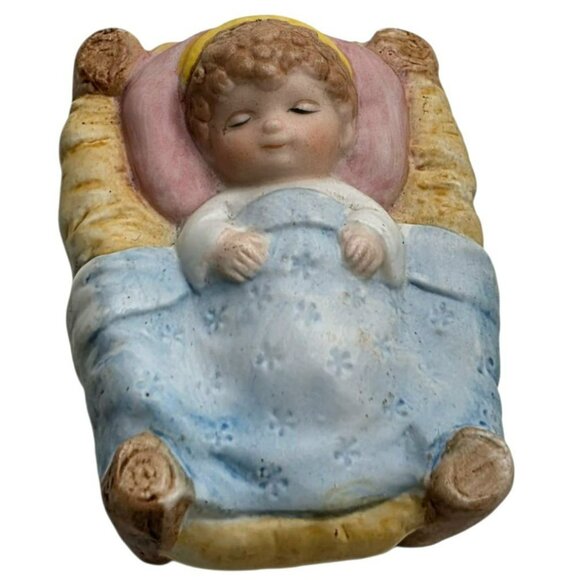 Vintage Holland Mold Nativity Mary Joseph Homco Baby Jesus Hand-Painted Ceramic - Picture 7 of 13